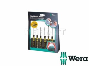 Zestaw wkrętaków precyzyjnych + stojak, Kraftform Micro ESD, 1578 A/6 - WERA (05030170001)