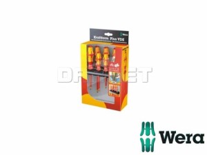 Zestaw wkrętaków Kraftform Plus Seria 100 + próbnik napięcia + wieszak, 160 i/7 - WERA (05006147001)
