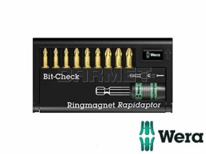 Zestaw bitów Bit - Check z uchwytem Ring Rapidaptor 8855-9/TH - WERA (05056379001)
