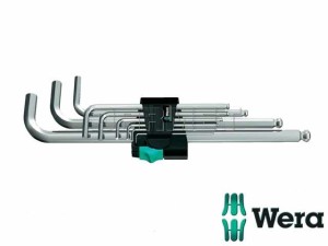 Zestaw kluczy imbusowych długich z kulką 950 PKL/9 SM N - WERA (05022087001)