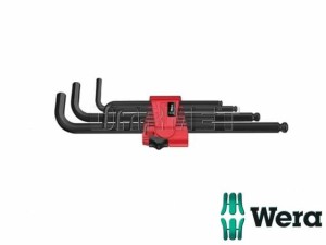 Zestaw kluczy imbusowych długich z kulką 950 PKL/9 BM N - WERA (05022086001)