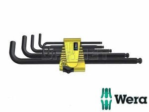 Zestaw kluczy imbusowych, calowych, długich z kulką 950 PKL/13 SZ N - WERA (05021728001)