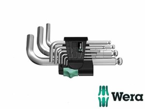 Zestaw kluczy imbusowych krótkich z kulką 950 PKS/9 SM N - WERA (05133163001)