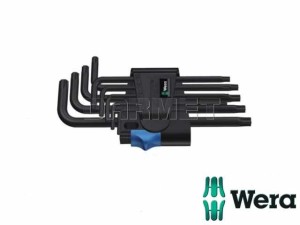Zestaw kluczy imbusowych TORX z funkcją przytrzymującą, długie z kulką 967 L/9 TORX HF - WERA (05024244001)
