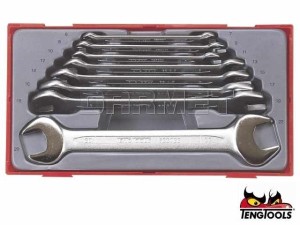Zestaw kluczy płaskich stałych, 8 szt. - TENGTOOLS (0390-0107)