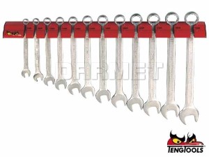 Zestaw kluczy płasko-oczkowych, 12 szt. - TENGTOOLS (12824-0108)