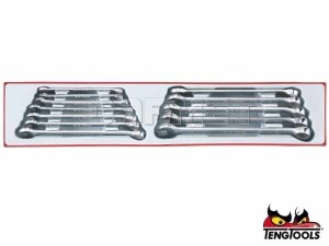 Zestaw kluczy płasko-oczkowych, 12 szt. - TENGTOOLS (18587-0102)
