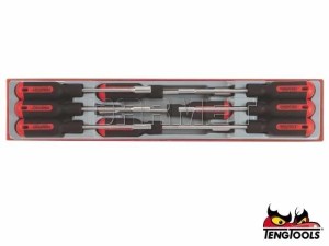 Zestaw wkrętaków nasadowych sześciokątnych, 9 szt. - TENGTOOLS (11459-0102)