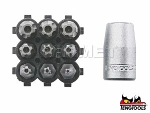 Zestaw z nasadką i grotami TPX, 10 szt. - TENGTOOLS (16091-0105)