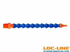 Przewód z dyszą okrągłą o średnicy 1/4" i gwintem zewnętrznym NPT 1/4", długość 600 mm, system 1/4" - LOC-LINE (P06130)