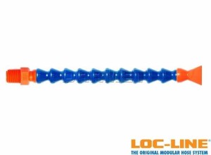 Przewód z dyszą płaską z wylotem 30,50x4,20 mm i gwintem zewnętrznym NPT 3/8", długość 600 mm, system 1/2" - LOC-LINE (P16030)