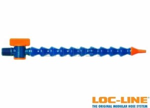 Przewód z dyszą okrągłą o średnicy 3/8" , gwintem zewnętrznym NPT 1/2" i zaworem, długość 500 mm, system 1/2" - LOC-LINE (P1512Z)