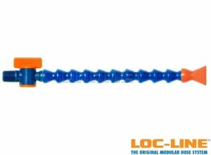 Przewód z dyszą płaską z wylotem 30,50x4,20 mm , gwintem zewnętrznym NPT 1/2" i zaworem, długość 400 mm, system 1/2" - LOC-LINE (P1413Z)