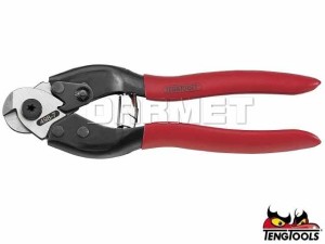 Szczypce tnące do linek i kabli stalowych 498-7, długość: 190MM, zakres cięcia do: 7MM - TENGTOOLS (8697-0100)