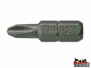Groty krzyżowe Phillips wg standardu amerykańskiego, GR25002010 - PH2 x 25MM - TENGTOOLS (10628-0100)