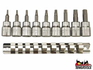 Zestaw nasadek trzpieniowych do gniazd TORX z chwytem kwadratowym 3/8", M3813TPX - 9 szt. - TENGTOOLS (6884-0107)
