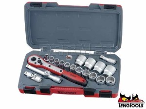 Zestaw nasadek dwunastokątnych z chwytem kwadratowym 1/2", T1220AF- 20 szt. - TENGTOOLS (17247-0106)