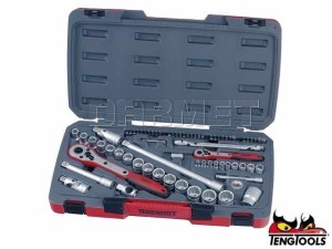 Zestaw kluczy nasadowych z chwytem kwadratowym 1/4" i 1/2", T1272 - 72 szt. - TENGTOOLS (17458-0100)