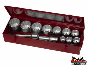Zestaw kluczy nasadowych z chwytem kwadratowym 1", M1115MM - 15 szt. - TENGTOOLS (7353-0107)