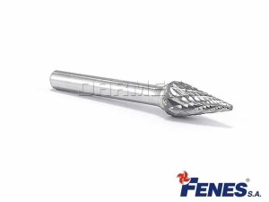 Pilnik obrotowy stożkowy ostry SKM, frez do metalu, 6x18MM, chwyt 6MM, długość 50MM - FENES (0641-500-045-060)