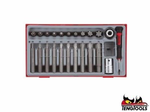 Zestaw nasadek sześciokątnych z system Torx i chwytem kwadratowym 1/2", TTTX23 - 20 szt. - TENGTOOLS (6886-0105)