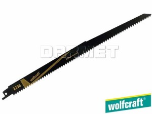 Brzeszczoty szablaste do elektrycznych pił ręcznych, do drewna i tworzyw sztucznych, głębokość cięcia: 10-250MM - 2 sztuki - WOLFCRAFT (WF2296000)