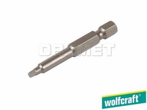 Końcówki wkrętaków kwadratowych, długość: 50MM, rozmiary: 1, 2, 3 - 3 sztuki - WOLFCRAFT (WF1266000)