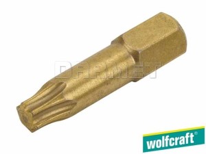 Końcówka wkrętaka TORX z pokryciem diamentowym, długość: 25MM, rozmiar: TX25 - WOLFCRAFT (WF1299000)
