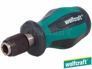 Wkrętak z adapterem do końcówek wkrętaków, gniazdo sześciokątne: 1/4", długość: 90MM - WOLFCRAFT (WF1239000)