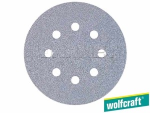 Krążki ścierne samoprzyczepne do farb i lakieru, do szlifierek mimośrodowych, granulacja: 120, średnica: 125MM - 5 sztuk - WOLFCRAFT (WF1153000)