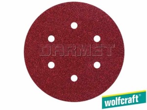 Krążki ścierne samoprzyczepne do szlifierek mimośrodowych, granulacja: 60, 120, 240, średnica: 150MM - 12 sztuk - WOLFCRAFT (WF1838000)