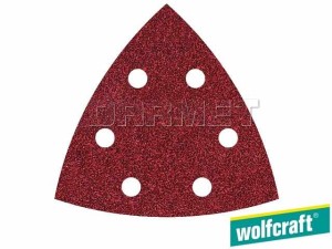 Nakładki ścierne samoprzyczepne, granulacja: 120, wymiar narożnika: 95MM - 5 sztuk - WOLFCRAFT (WF1853000)