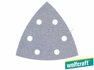 Nakładki ścierne samoprzyczepne do farb i lakierów, granulacja: 60, wymiar narożnika: 95MM - 5 sztuk - WOLFCRAFT (WF1161000)