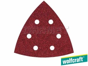 Nakładki ścierne samoprzyczepne, granulacja: 80, wymiar narożnika: 105MM - 5 sztuk - WOLFCRAFT (WF1782000)