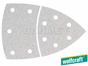 Nakładki ścierne samoprzyczepne do farb i lakierów, granulacja: 80, wymiar narożnika: 95MM - 10 sztuk - WOLFCRAFT (WF1127000)