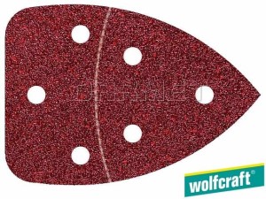 Nakładki ścierne samoprzyczepne, granulacja: 180, rozmiar: 98MM x 139MM - 6 sztuk - WOLFCRAFT (WF3139000)