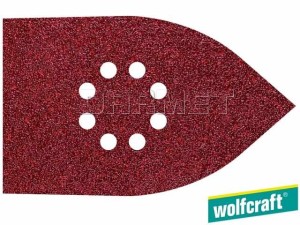 Nakładki ścierne samoprzyczepne, granulacja: 80, 120, 240, rozmiar: 107MM x 175MM - 10 sztuk - WOLFCRAFT (WF1755000)