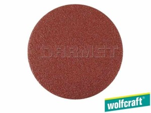 Krążki ścierne samoprzyczepne do dysków szlifierskich, granulacja: 180, średnica: 115MM - 5 sztuk - WOLFCRAFT (WF2284100)