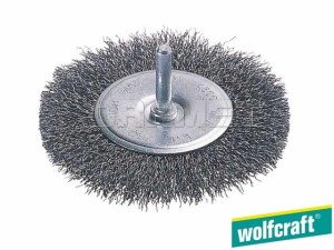 Szczotka druciana tarczowa, średnica: 75MM, szerokość szczeciny: 10MM - WOLFCRAFT (WF2100000)