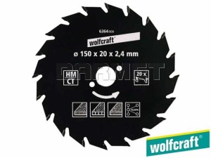 Tarcza do ręcznych pilarek tarczowych, seria zielona, średnica zew.: 130MM, średnica wew.: 16MM - WOLFCRAFT (WF6356000)