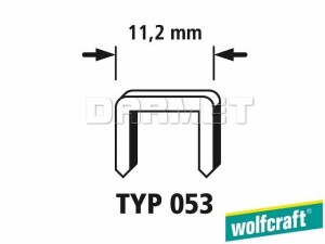 Zszywki o szerokim grzbiecie typu 053, wymiary: 4MM x 11,2MM - WOLFCRAFT (WF7015000)