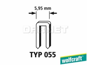 Zszywki o wąskim grzbiecie typu 055, wymiary: 30MM x 5,95MM - WOLFCRAFT (WF7173000)