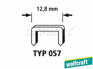 Zszywki o szerokim grzbiecie typu 057, wymiary: 8MM x 12,8MM - WOLFCRAFT (WF7192000)