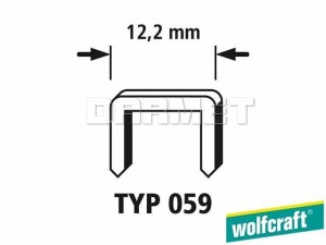 Zszywki o szerokim grzbiecie typu 059, wymiary: 8MM x 12,2MM - WOLFCRAFT (WF7203000)