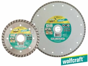 Tarcza diamentowa do cięcia ”Project Turbo”, 115 x 7 x 22,2MM - WOLFCRAFT (WF1694000)