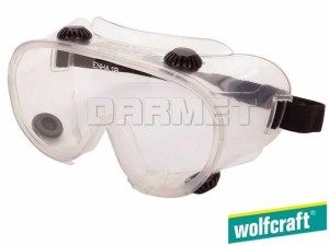 Okulary ochronne, pełne ”Classic” z ochroną przed odłamkami, drobinami i pyłem - WOLFCRAFT (WF4880000)