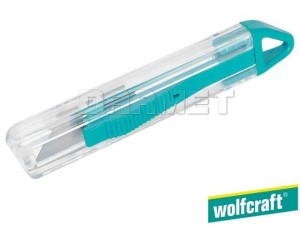 Nóż bezpieczny z wysuwanym ostrzem trapezowym - WOLFCRAFT (WF4135000)