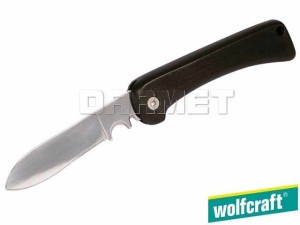 Nóż do kabli z uchwytem z tworzywa, długość ostrza: 85MM - WOLFCRAFT (WF4122000)