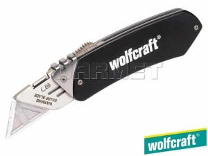 Aluminiowy nóż rekreacyjny z wysuwanym ostrzem - WOLFCRAFT (WF4124000)
