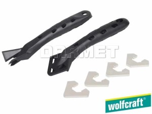 Zestaw narzędzi do usuwania starych i spleśniałych fug elastycznych i wygładzania nowych spoin - WOLFCRAFT (WF4364000)